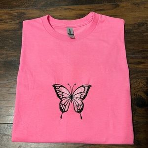 Customized Embroidered Butterfly Tshirt